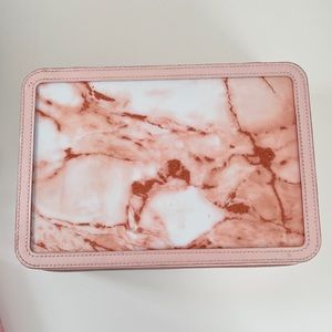 pink marble makeup box